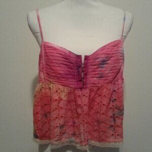 O'Neill Multicolor Rainbow Tie Dye Eyelet Camisole